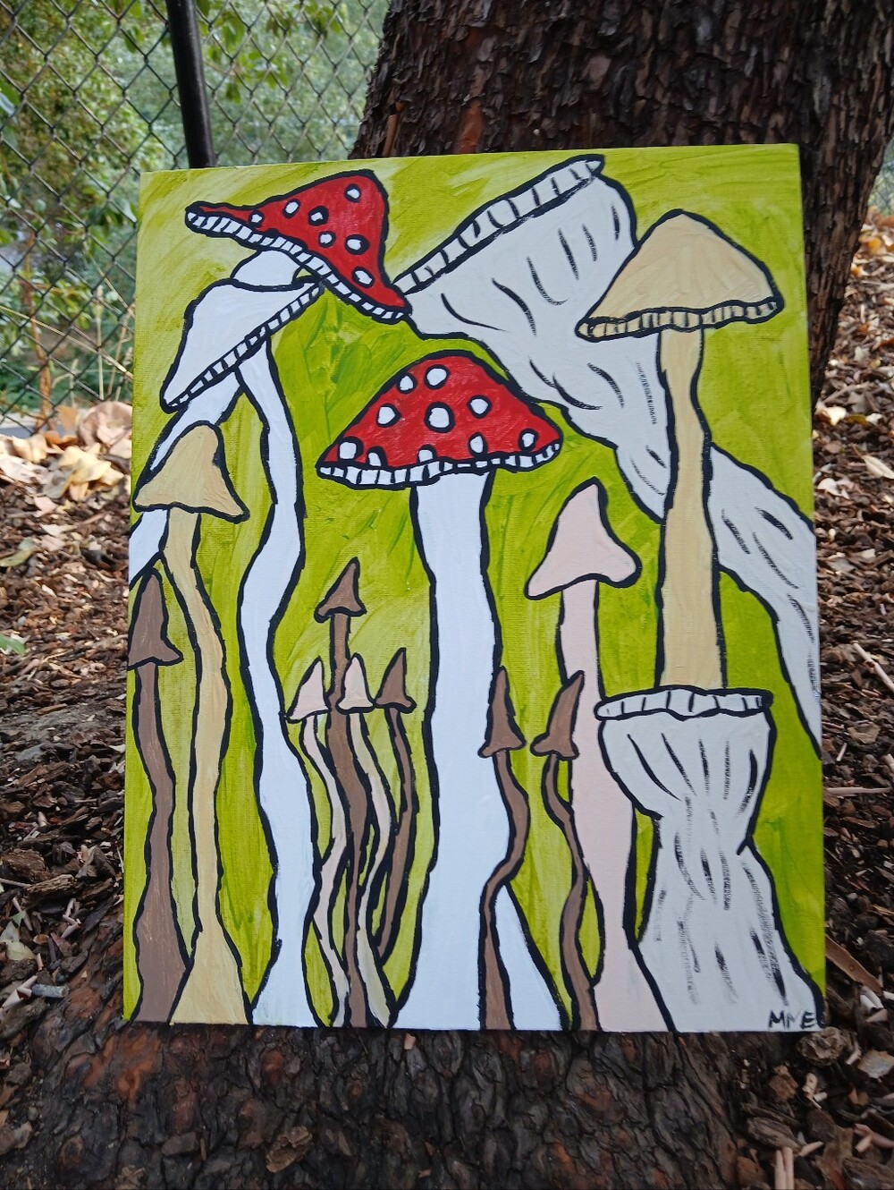 Mushroom Painting Folk Art
